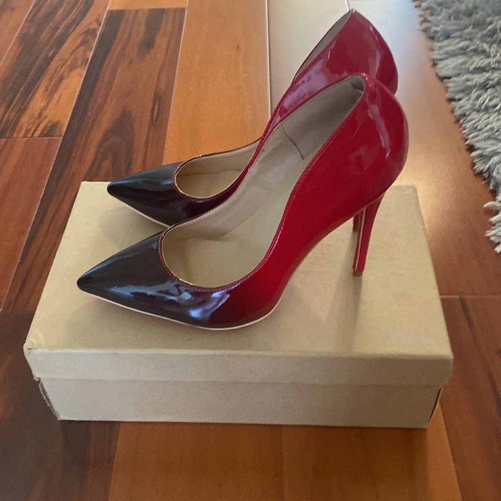 Red ombré high heels - Picture 8 of 9